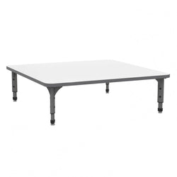 Marco 48" Square Floor Table w/ Dry Erase Top Adj Height 12"-15" (38-2216-DC)