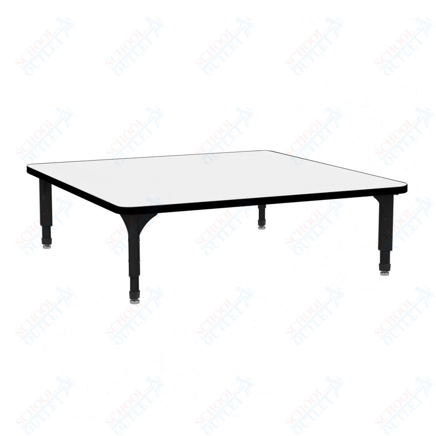 Marco 48" Square Floor Table w/ Dry Erase Top Adj Height 12" - 15" (38 - 2216 - DC) - SchoolOutlet