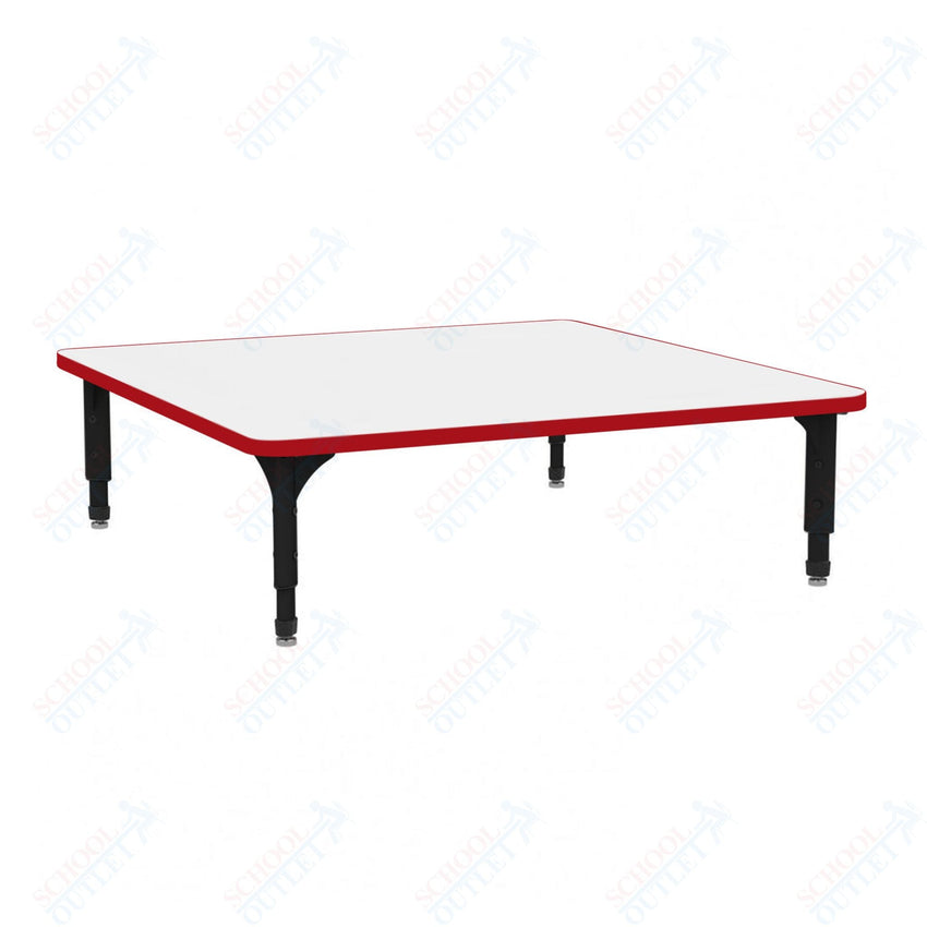 Marco 48" Square Floor Table w/ Dry Erase Top Adj Height 12" - 15" (38 - 2216 - DC) - SchoolOutlet