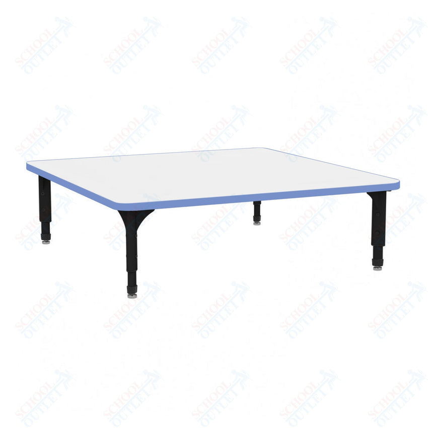 Marco 48" Square Floor Table w/ Dry Erase Top Adj Height 12" - 15" (38 - 2216 - DC) - SchoolOutlet