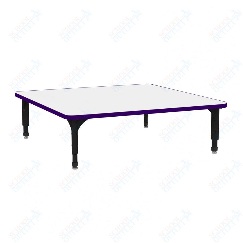 Marco 48" Square Floor Table w/ Dry Erase Top Adj Height 12" - 15" (38 - 2216 - DC) - SchoolOutlet