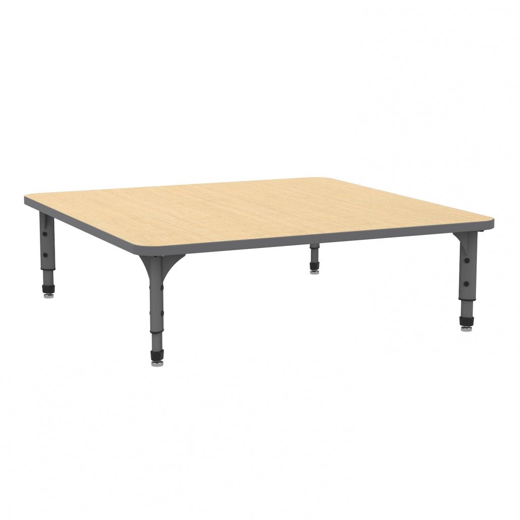 Marco 48" Square Floor Table Adjustable Height 12" - 15" (38 - 2216 - MC) - SchoolOutlet