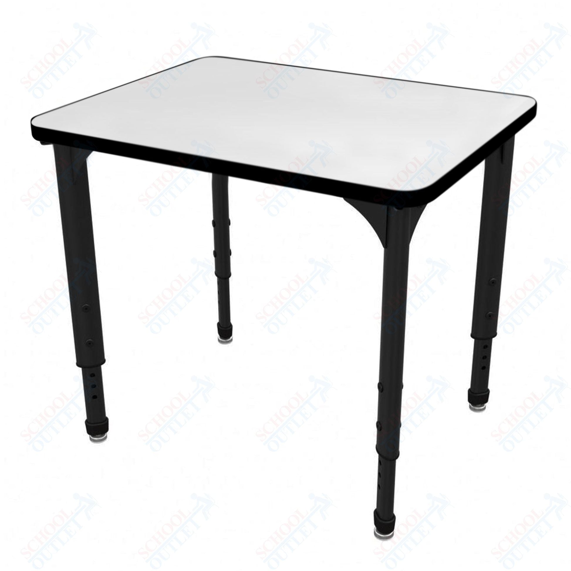 Marco Apex Series Rectangle Collaborative Student Desk w/ Dry Erase HPL Top 20" x 36" Adjustable Height 21" - 30" (38 - 2220 - DA) - SchoolOutlet