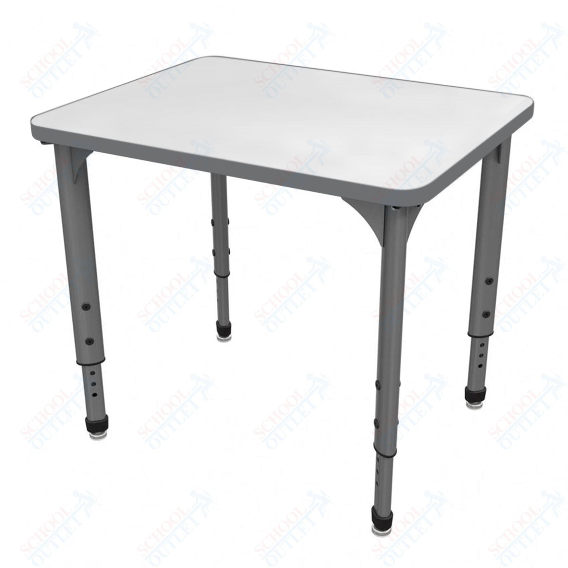 Marco Apex Series Rectangle Collaborative Student Desk w/ Dry Erase HPL Top 20" x 36" Adjustable Height 21" - 30" (38 - 2220 - DA) - SchoolOutlet