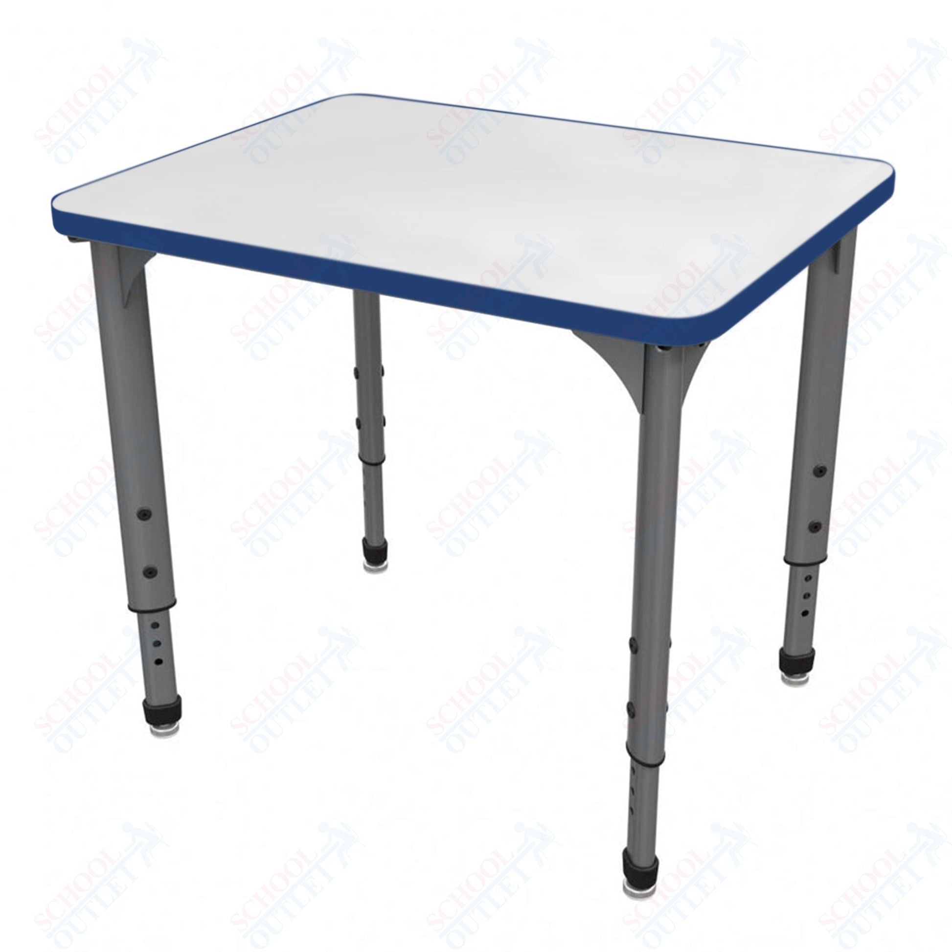 Marco Apex Series Rectangle Collaborative Student Desk w/ Dry Erase HPL Top 20" x 36" Adjustable Height 21" - 30" (38 - 2220 - DA) - SchoolOutlet