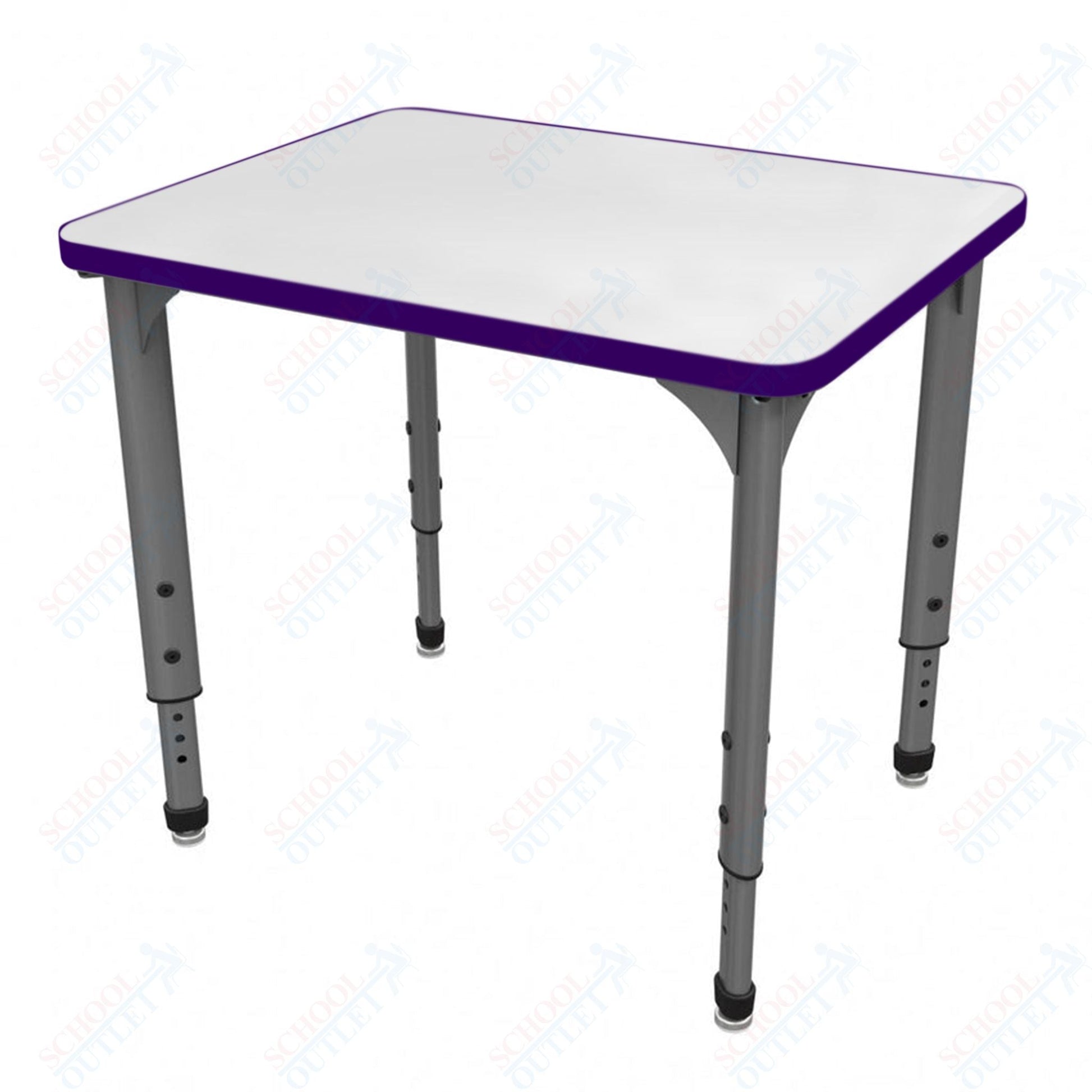 Marco Apex Series Rectangle Collaborative Student Desk w/ Dry Erase HPL Top 20" x 36" Adjustable Height 21" - 30" (38 - 2220 - DA) - SchoolOutlet