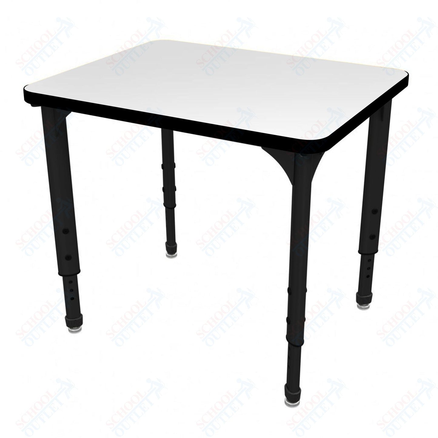 Marco Apex Series Rectangle Student Desk w/ Dry Erase HPL Top 20" x 30" Adjustable Height 21" - 30" (38 - 2223 - DA) - SchoolOutlet