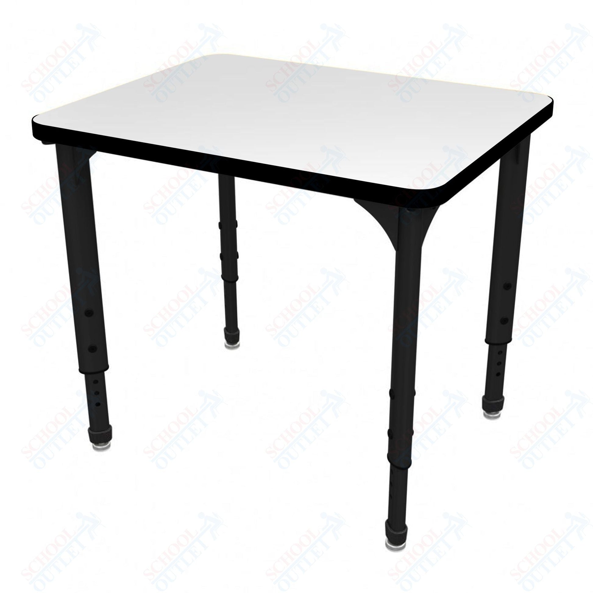 Marco Apex Series Rectangle Student Desk w/ Dry Erase HPL Top 20" x 30" Adjustable Height 21" - 30" (38 - 2223 - DA) - SchoolOutlet