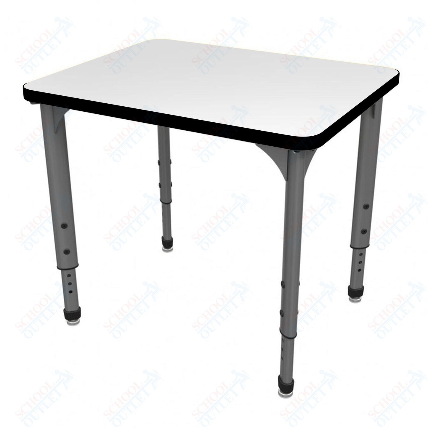 Marco Apex Series Rectangle Student Desk w/ Dry Erase HPL Top 20" x 30" Adjustable Height 21" - 30" (38 - 2223 - DA) - SchoolOutlet