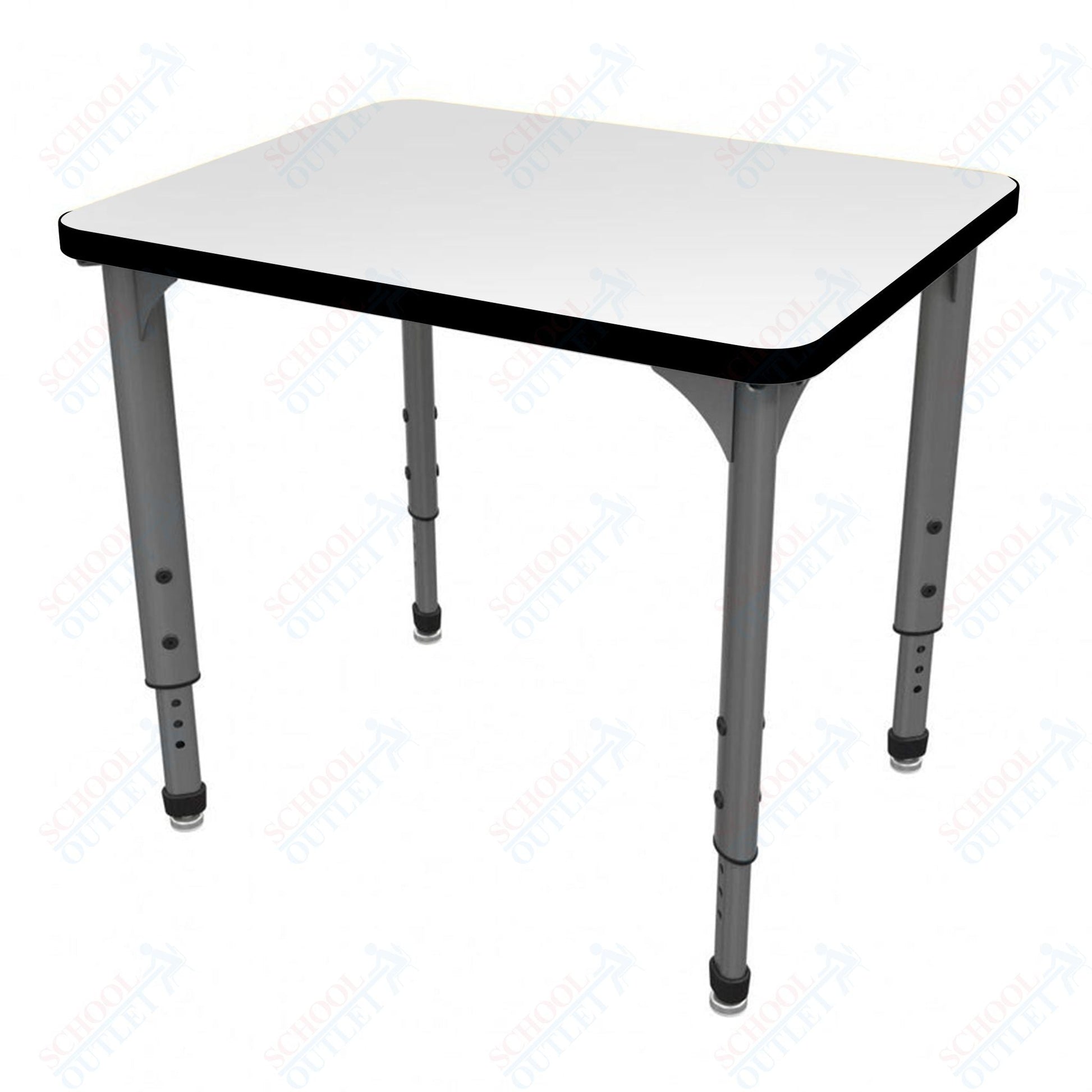 Marco Apex Series Rectangle Student Desk w/ Dry Erase HPL Top 20" x 30" Adjustable Height 21" - 30" (38 - 2223 - DA) - SchoolOutlet