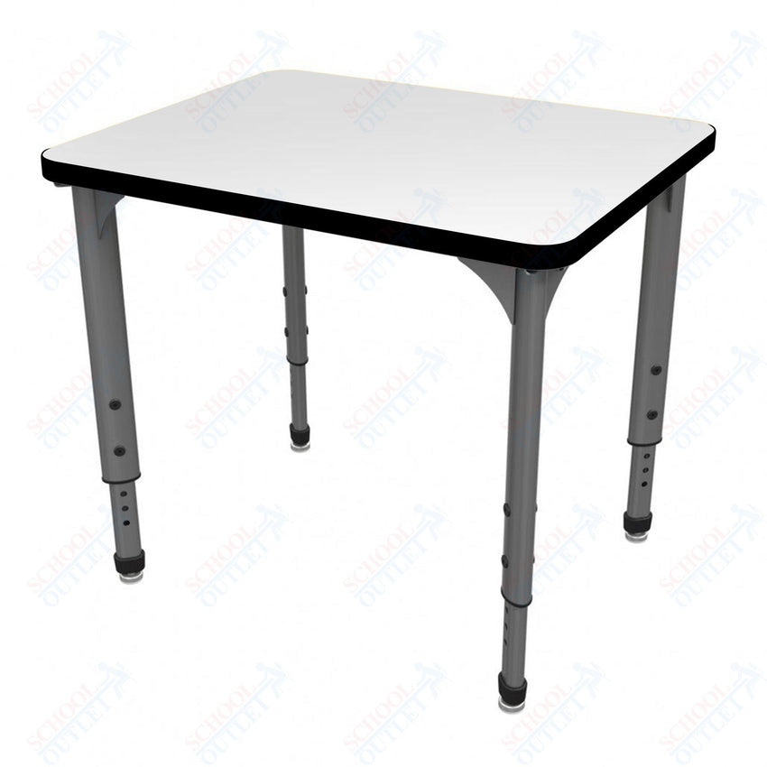 Marco Apex Series Rectangle Student Desk w/ Dry Erase HPL Top 20" x 30" Adjustable Height 21" - 30" (38 - 2223 - DA) - SchoolOutlet