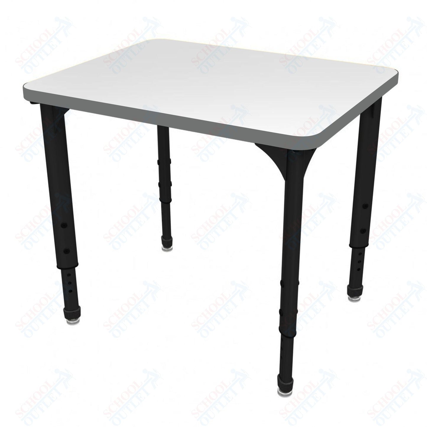 Marco Apex Series Rectangle Student Desk w/ Dry Erase HPL Top 20" x 30" Adjustable Height 21" - 30" (38 - 2223 - DA) - SchoolOutlet