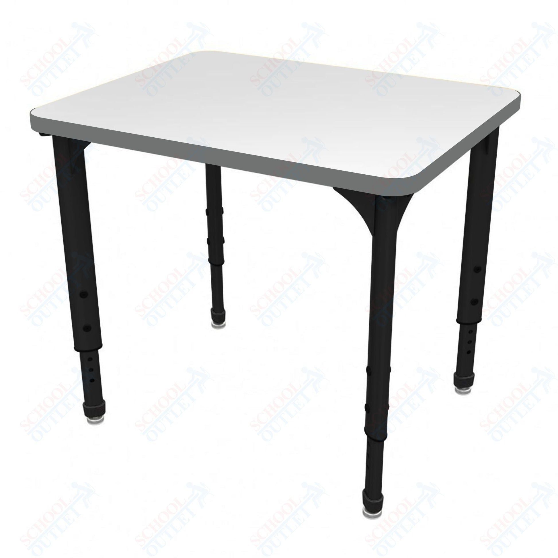 Marco Apex Series Rectangle Student Desk w/ Dry Erase HPL Top 20" x 30" Adjustable Height 21" - 30" (38 - 2223 - DA) - SchoolOutlet