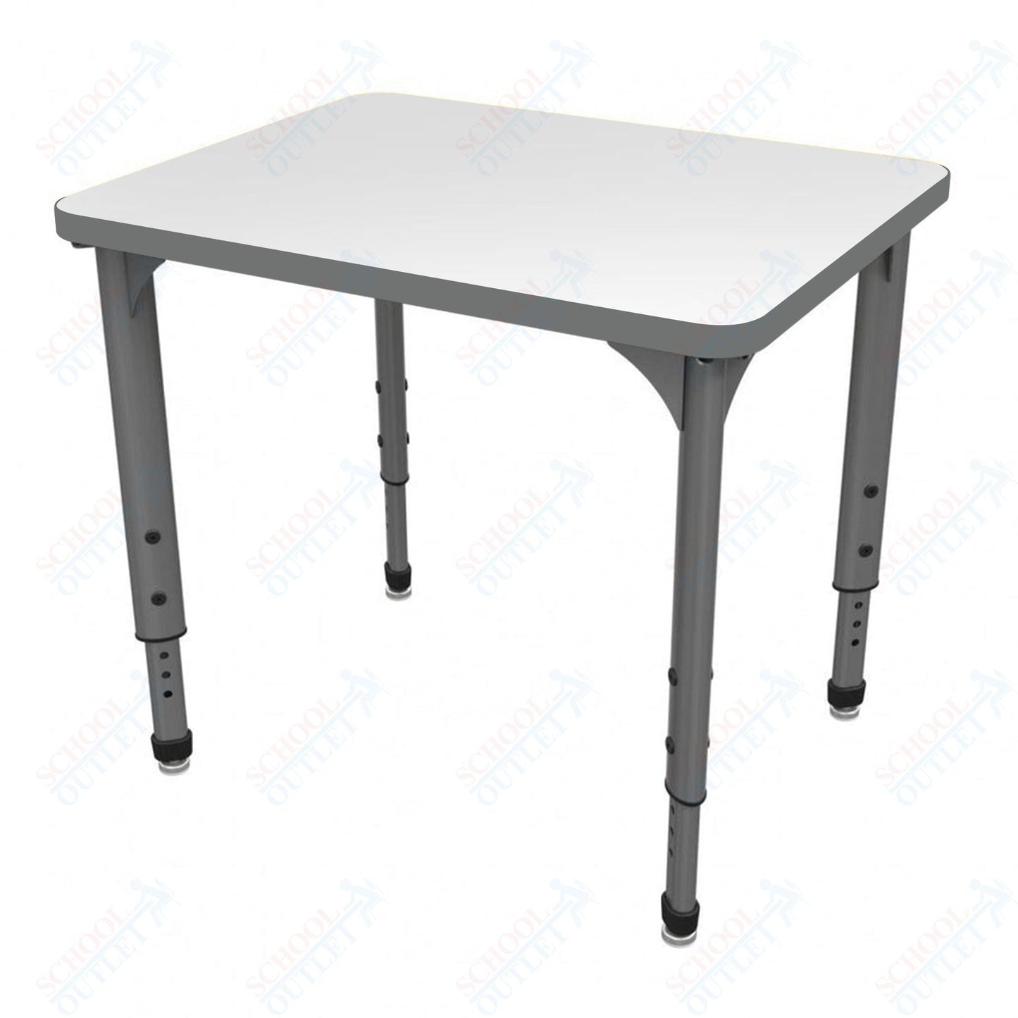 Marco Apex Series Rectangle Student Desk w/ Dry Erase HPL Top 20" x 30" Adjustable Height 21" - 30" (38 - 2223 - DA) - SchoolOutlet
