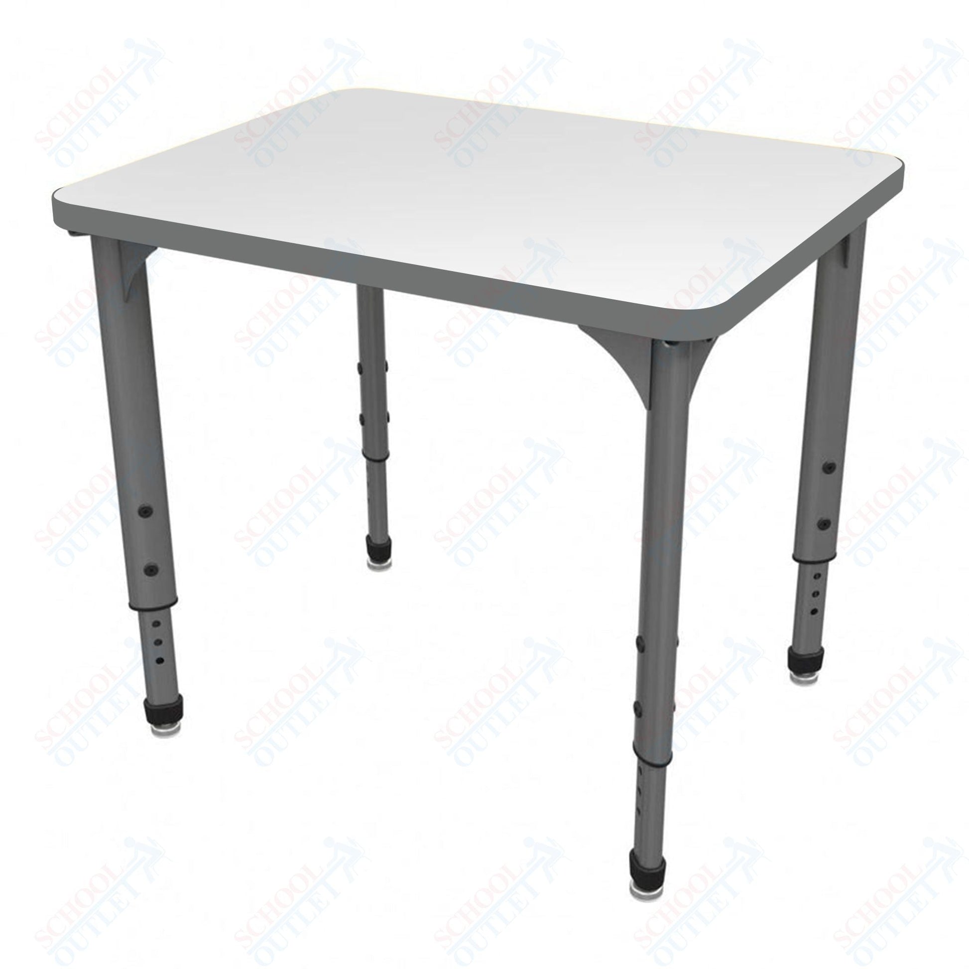 Marco Apex Series Rectangle Student Desk w/ Dry Erase HPL Top 20" x 30" Adjustable Height 21" - 30" (38 - 2223 - DA) - SchoolOutlet