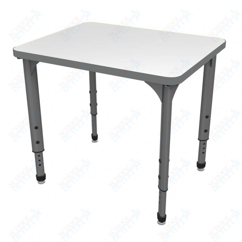 Marco Apex Series Rectangle Student Desk w/ Dry Erase HPL Top 20" x 30" Adjustable Height 21" - 30" (38 - 2223 - DA) - SchoolOutlet