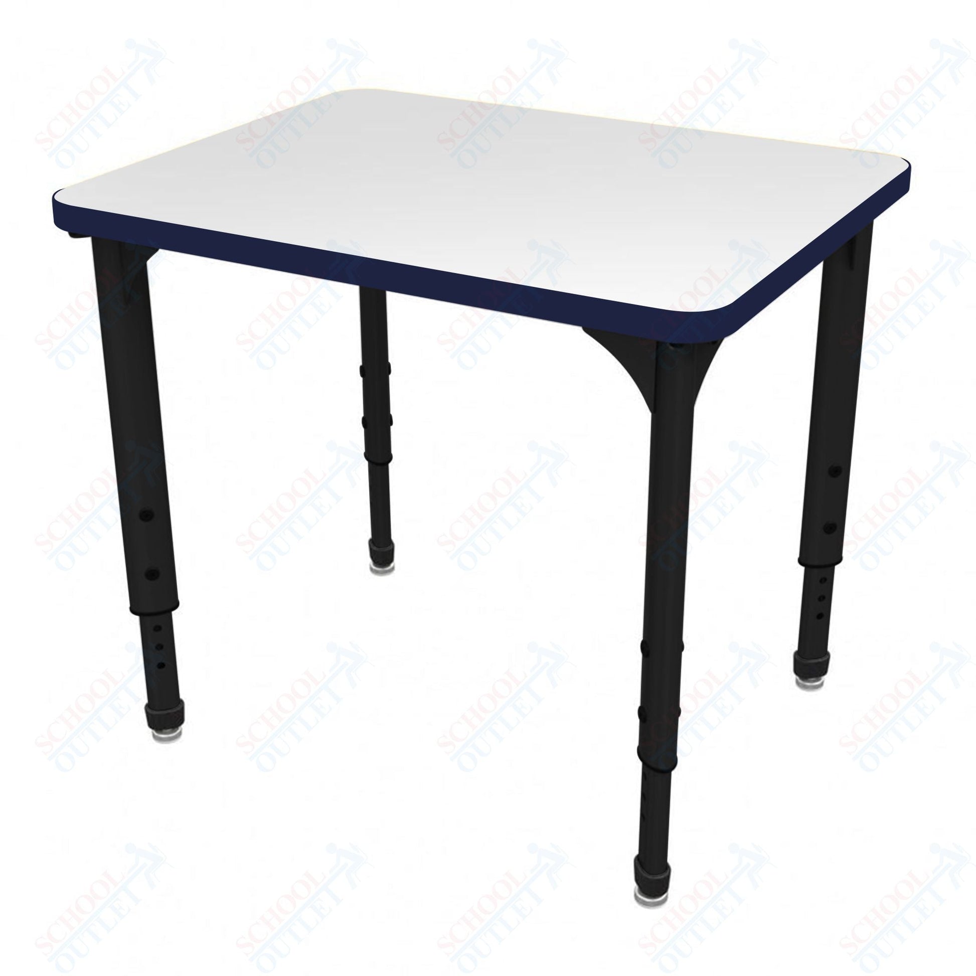 Marco Apex Series Rectangle Student Desk w/ Dry Erase HPL Top 20" x 30" Adjustable Height 21" - 30" (38 - 2223 - DA) - SchoolOutlet
