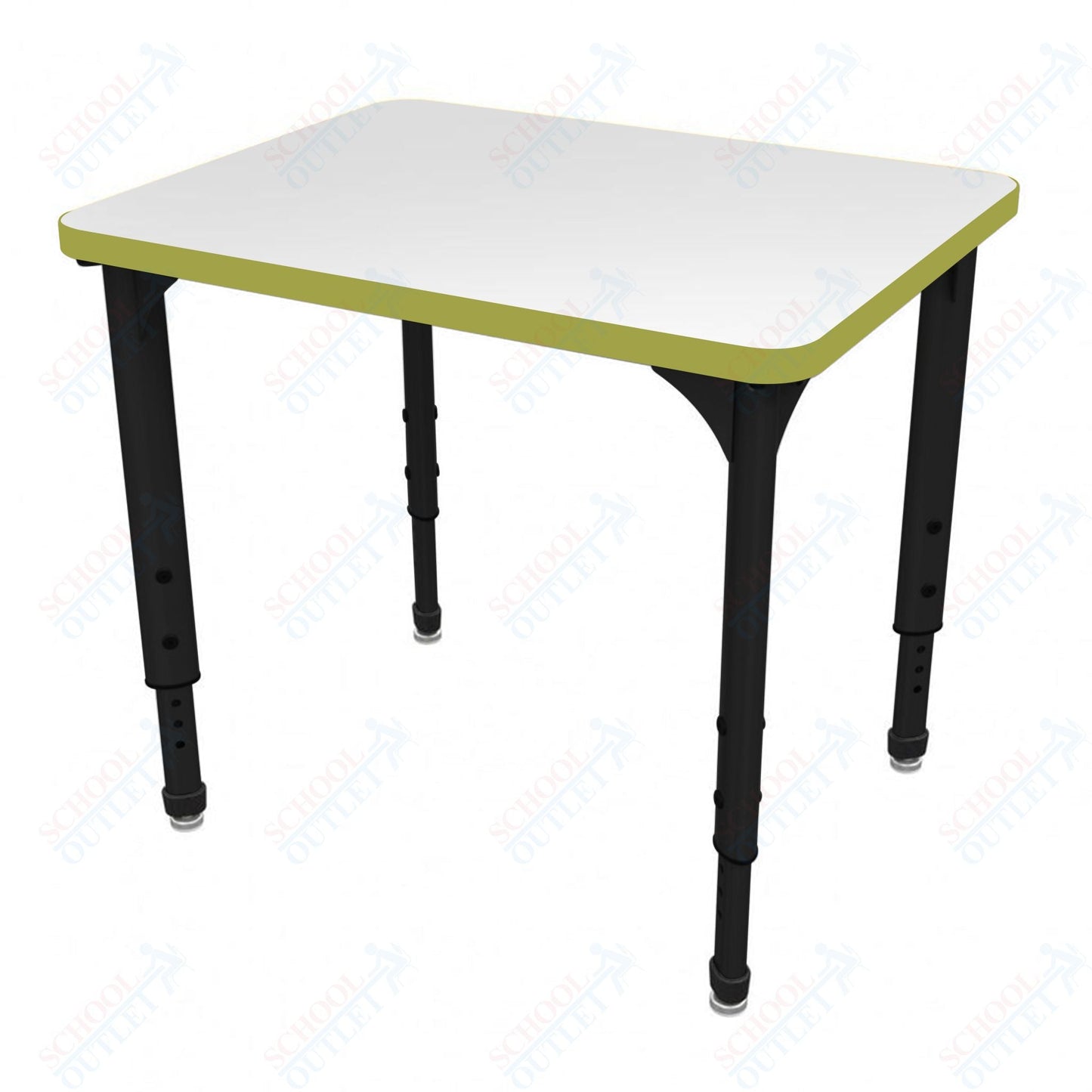 Marco Apex Series Rectangle Student Desk w/ Dry Erase HPL Top 20" x 30" Adjustable Height 21" - 30" (38 - 2223 - DA) - SchoolOutlet