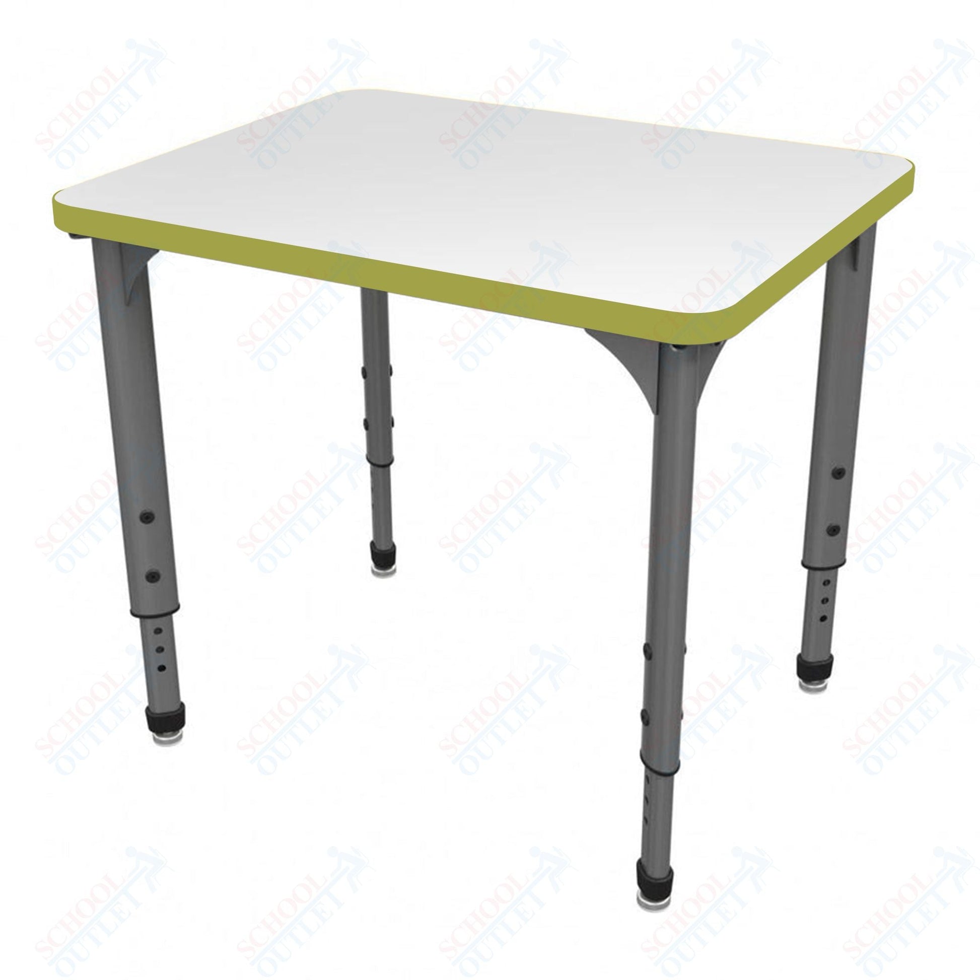 Marco Apex Series Rectangle Student Desk w/ Dry Erase HPL Top 20" x 30" Adjustable Height 21" - 30" (38 - 2223 - DA) - SchoolOutlet