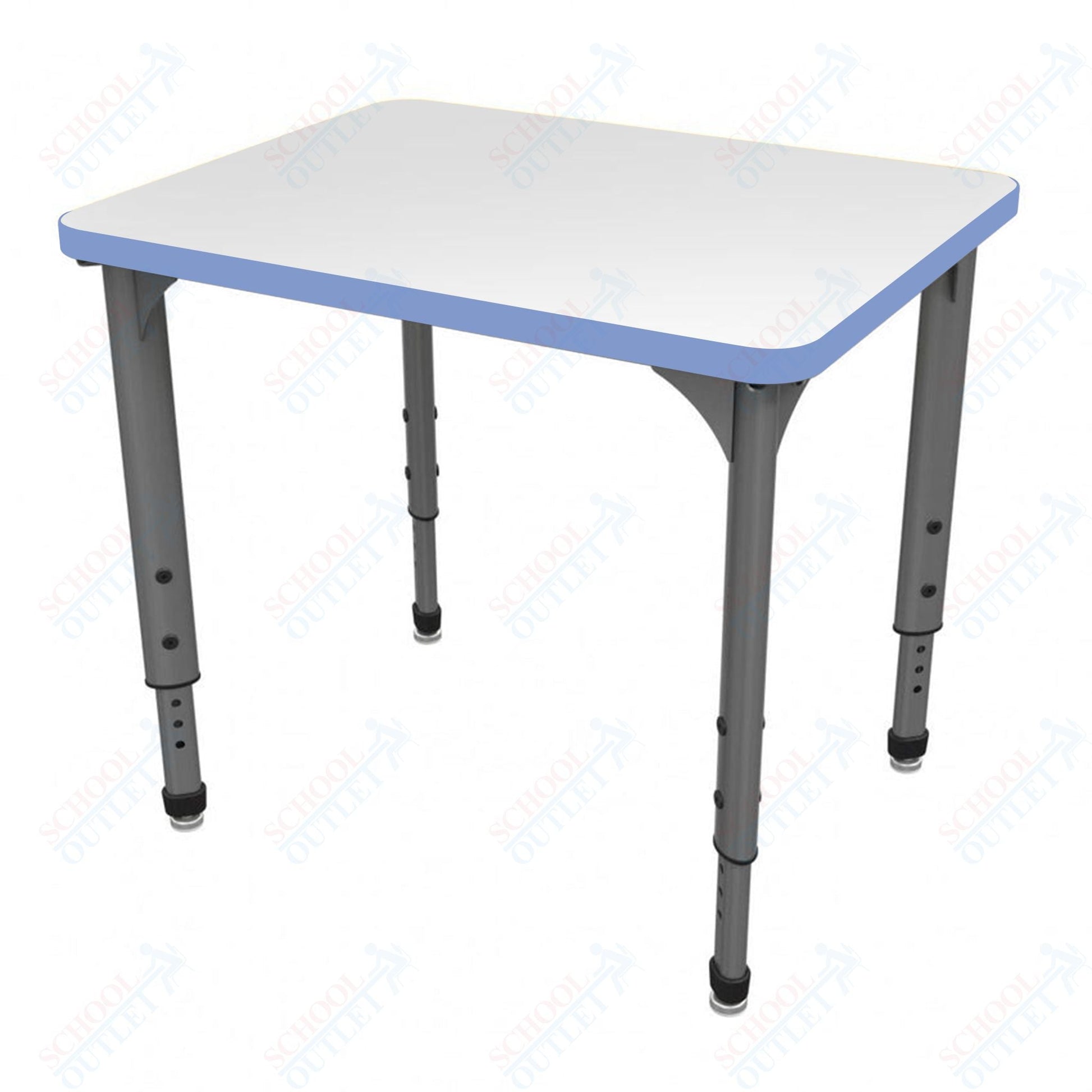Marco Apex Series Rectangle Student Desk w/ Dry Erase HPL Top 20" x 30" Adjustable Height 21" - 30" (38 - 2223 - DA) - SchoolOutlet