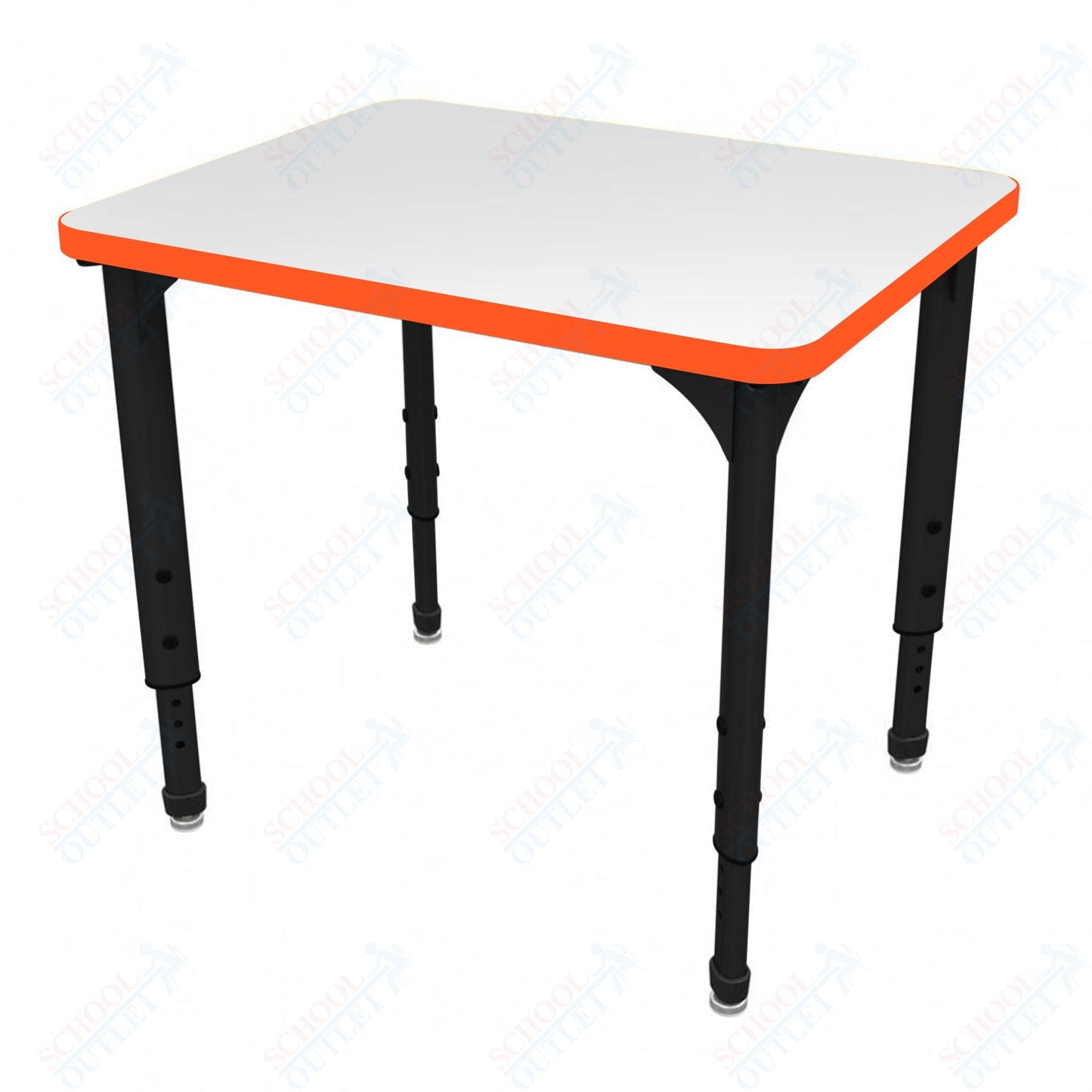 Marco Apex Series Rectangle Student Desk w/ Dry Erase HPL Top 20" x 30" Adjustable Height 21" - 30" (38 - 2223 - DA) - SchoolOutlet