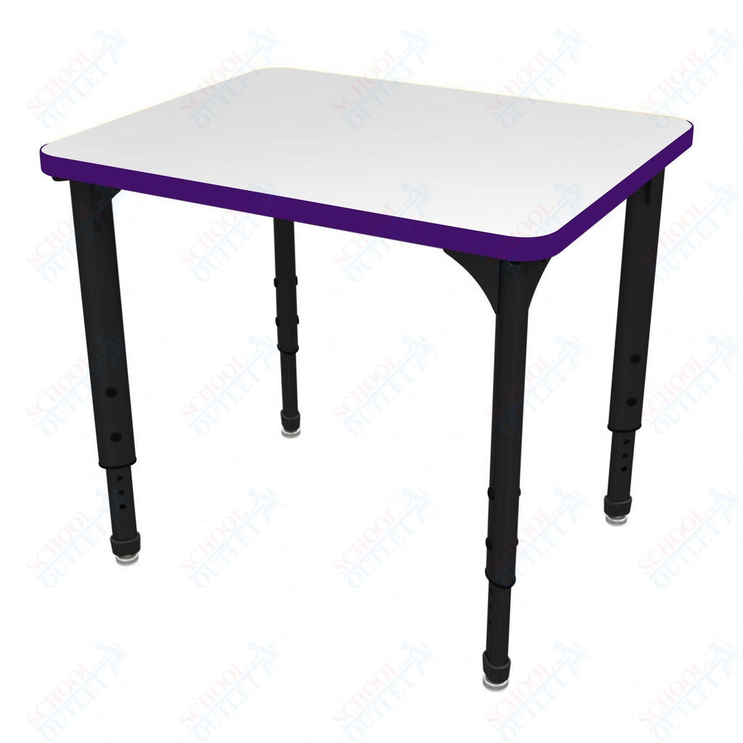 Marco Apex Series Rectangle Student Desk w/ Dry Erase HPL Top 20" x 30" Adjustable Height 21" - 30" (38 - 2223 - DA) - SchoolOutlet