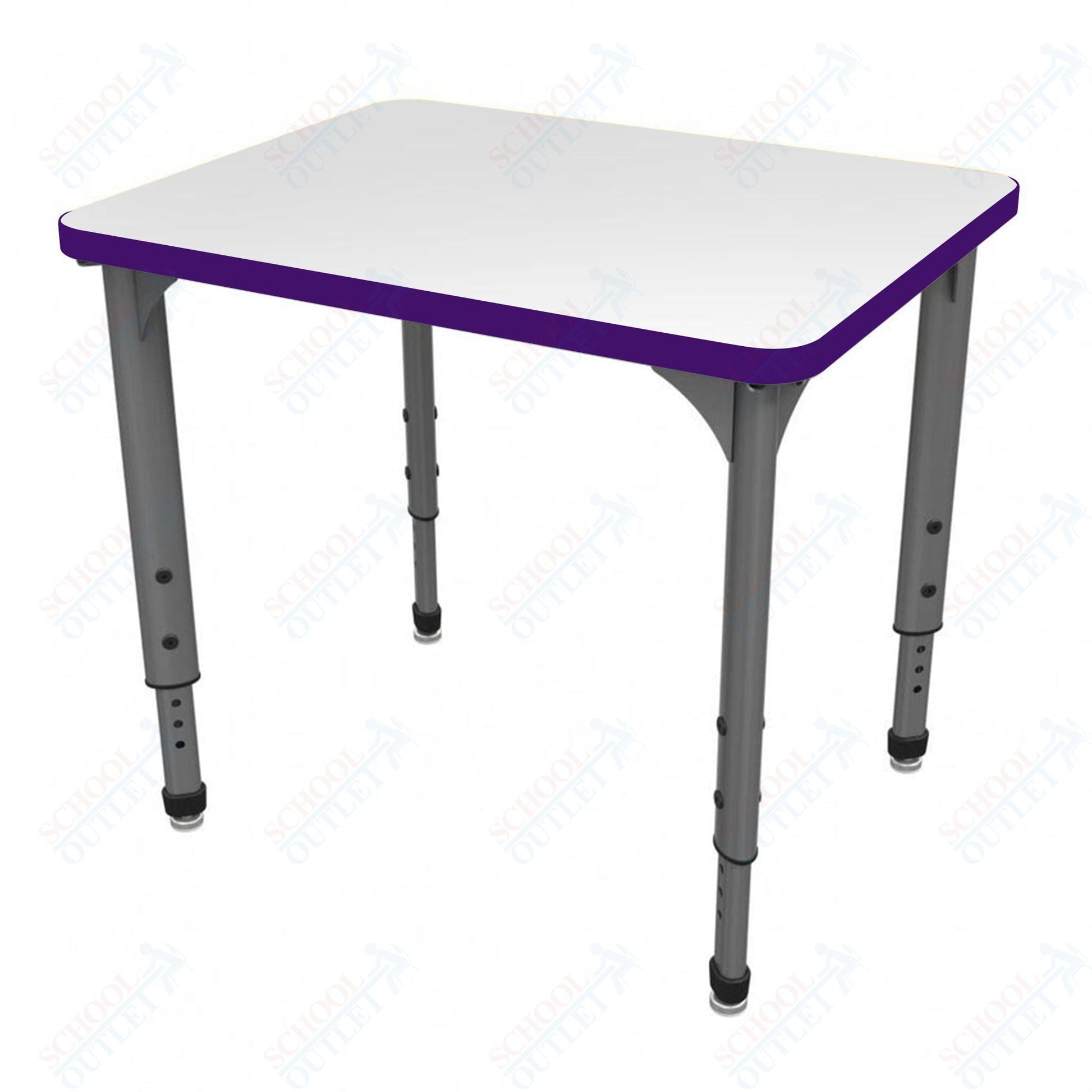 Marco Apex Series Rectangle Student Desk w/ Dry Erase HPL Top 20" x 30" Adjustable Height 21" - 30" (38 - 2223 - DA) - SchoolOutlet