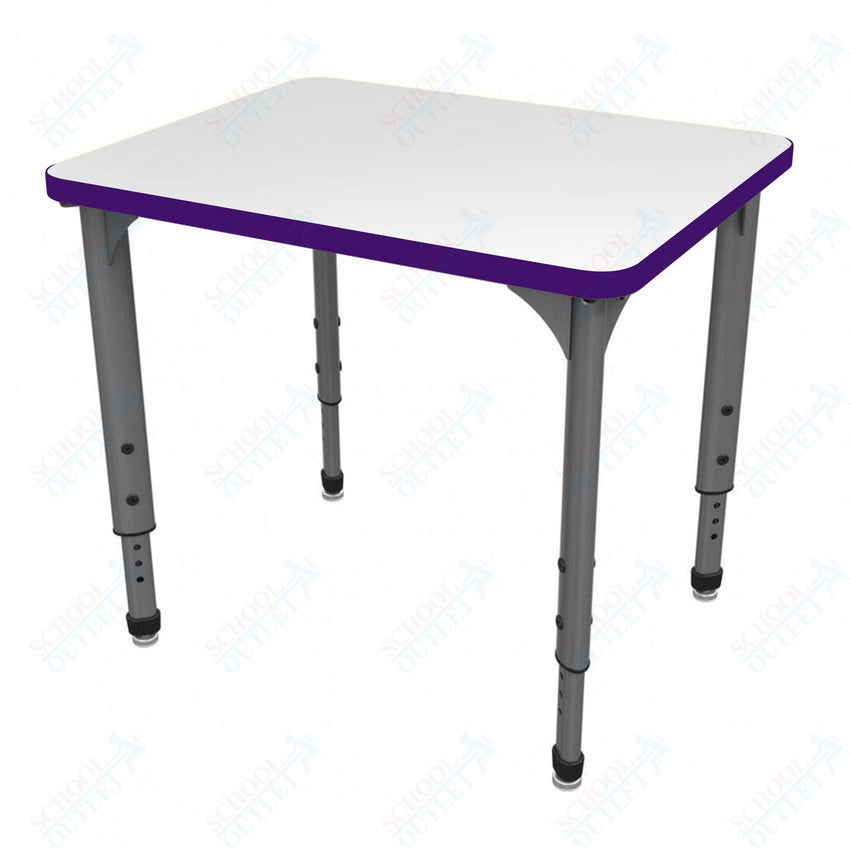 Marco Apex Series Rectangle Student Desk w/ Dry Erase HPL Top 20" x 30" Adjustable Height 21" - 30" (38 - 2223 - DA) - SchoolOutlet