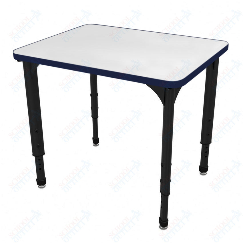 Marco Apex Series Rectangle Collaborative Student Desk w/ Dry Erase HPL Top 24" x 36" Adjustable Height 21" - 30" (38 - 2224 - DA) - SchoolOutlet