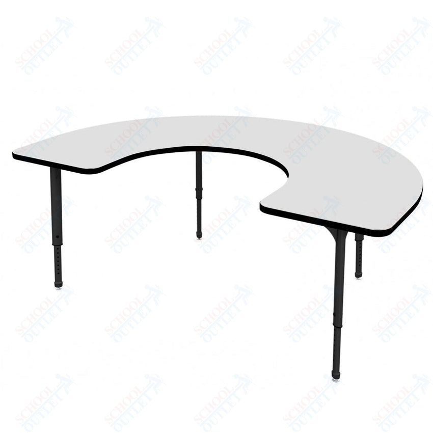 Marco Apex Series Horseshoe School Activity Table w/ Dry Erase Top 48" x 72" Adj Height 21" - 30" (38 - 2227 - DA) - SchoolOutlet