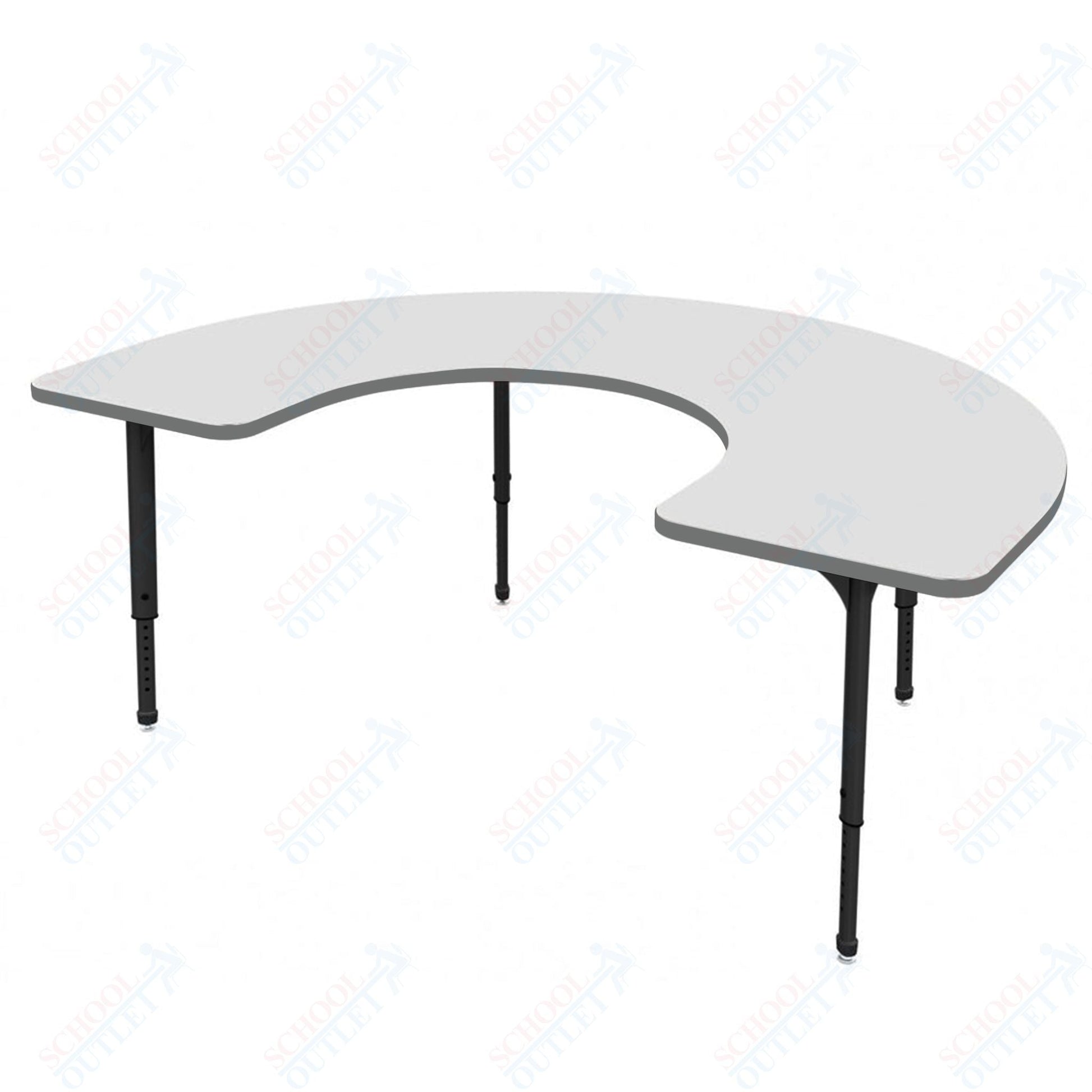 Marco Apex Series Horseshoe School Activity Table w/ Dry Erase Top 48" x 72" Adj Height 21" - 30" (38 - 2227 - DA) - SchoolOutlet