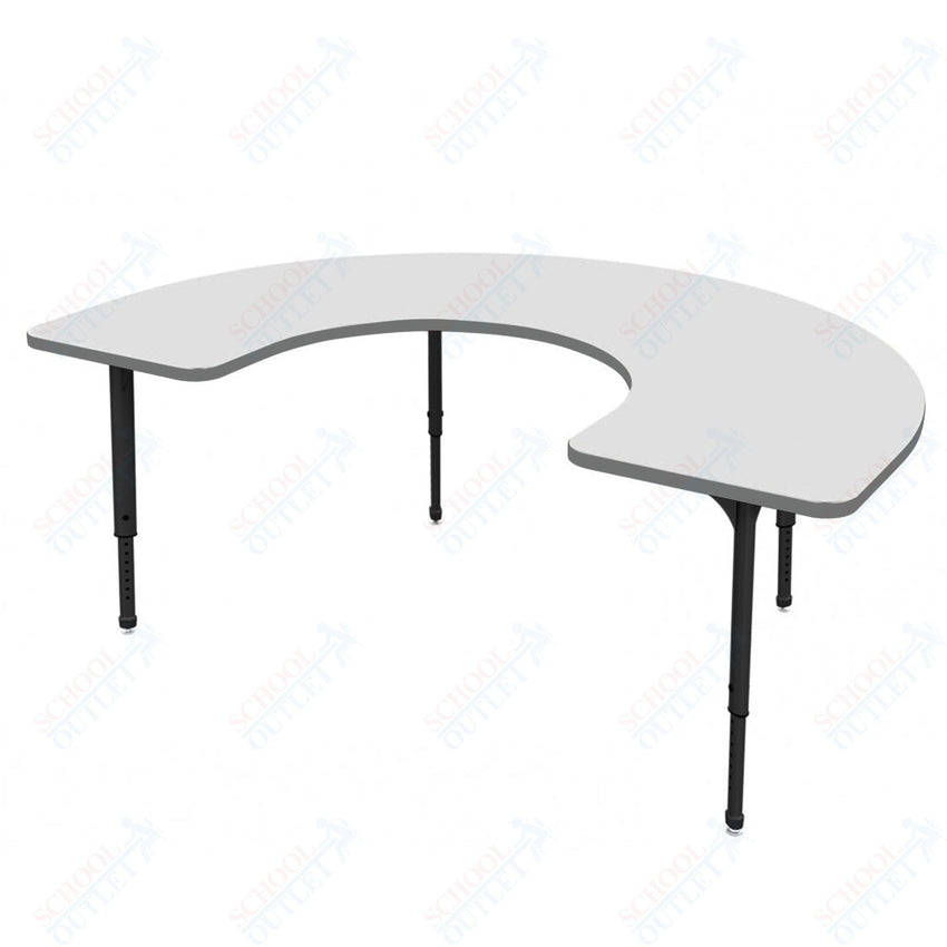 Marco Apex Series Horseshoe School Activity Table w/ Dry Erase Top 48" x 72" Adj Height 21" - 30" (38 - 2227 - DA) - SchoolOutlet
