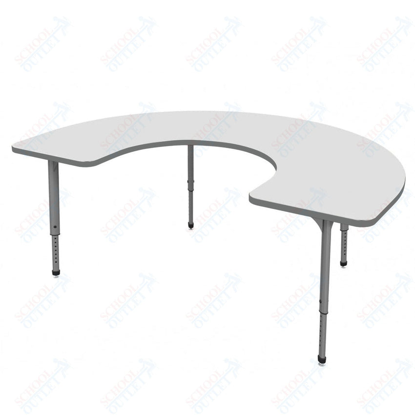 Marco Apex Series Horseshoe School Activity Table w/ Dry Erase Top 48" x 72" Adj Height 21" - 30" (38 - 2227 - DA) - SchoolOutlet