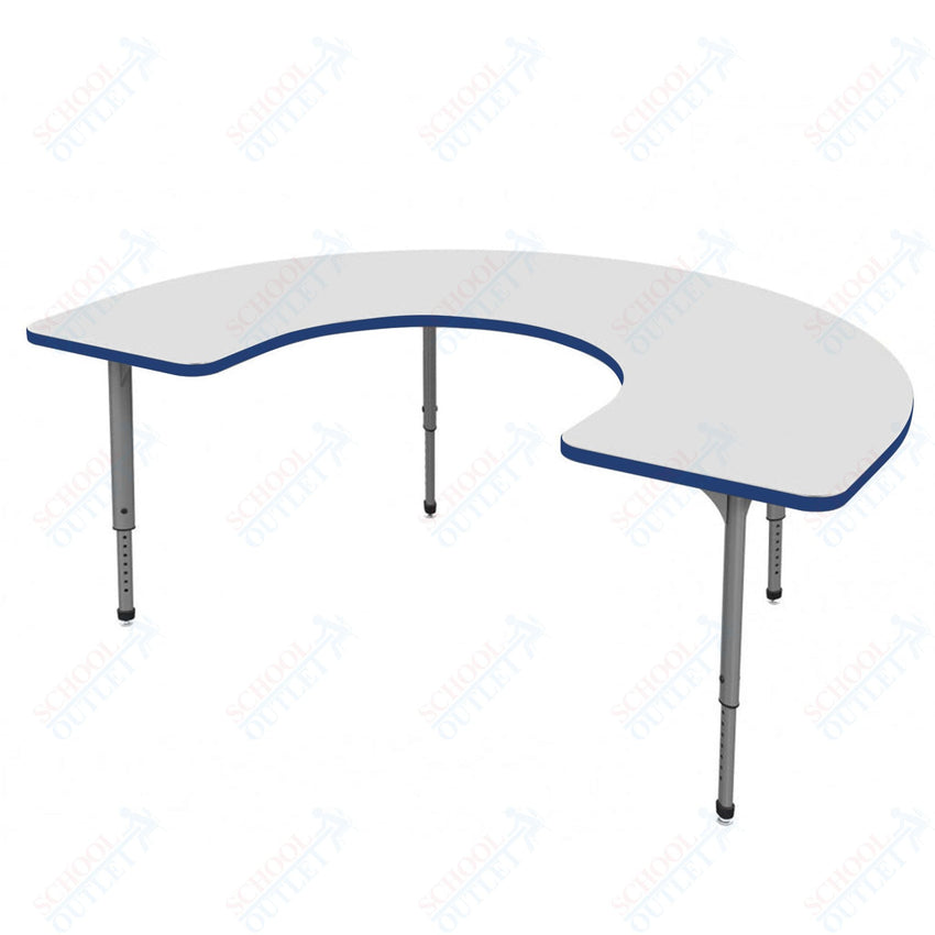 Marco Apex Series Horseshoe School Activity Table w/ Dry Erase Top 48" x 72" Adj Height 21" - 30" (38 - 2227 - DA) - SchoolOutlet