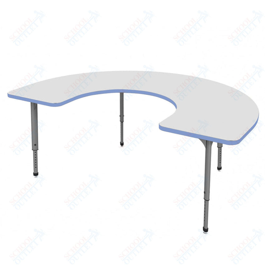 Marco Apex Series Horseshoe School Activity Table w/ Dry Erase Top 48" x 72" Adj Height 21" - 30" (38 - 2227 - DA) - SchoolOutlet