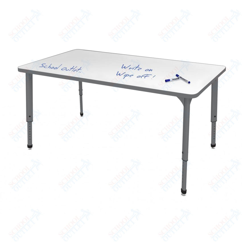 Marco Apex Series Rectangle School Activity Table w/ Dry Erase Top 30" x 72" Adj Height 21" - 30" (38 - 2238 - DA) - SchoolOutlet
