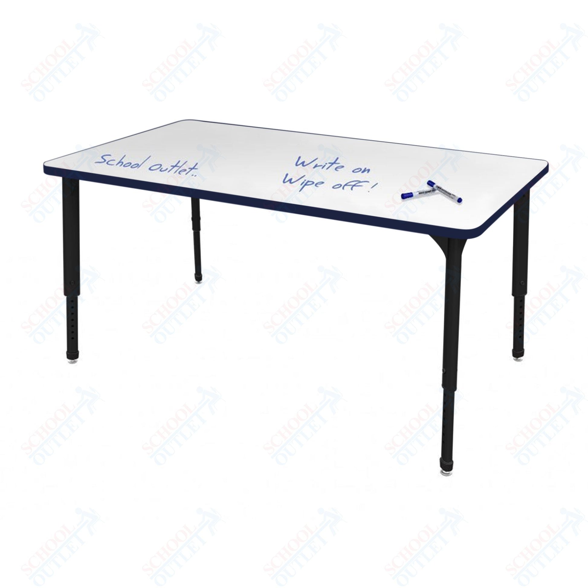 Marco Apex Series Rectangle School Activity Table w/ Dry Erase Top 30" x 72" Adj Height 21" - 30" (38 - 2238 - DA) - SchoolOutlet
