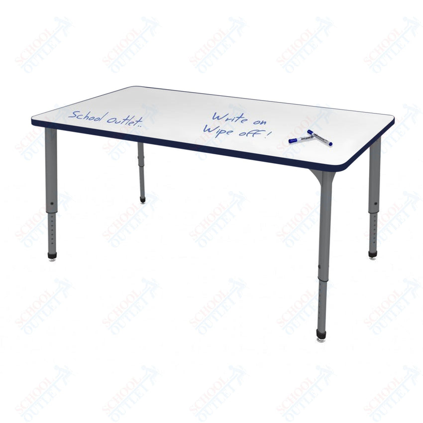 Marco Apex Series Rectangle School Activity Table w/ Dry Erase Top 30" x 72" Adj Height 21" - 30" (38 - 2238 - DA) - SchoolOutlet