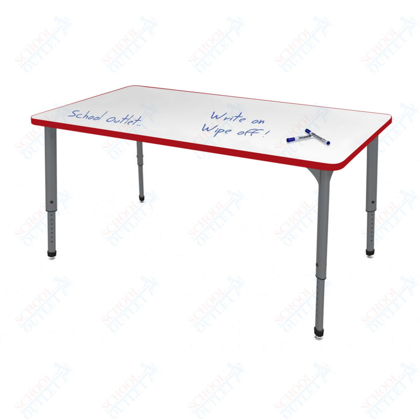 Marco Apex Series Rectangle School Activity Table w/ Dry Erase Top 30" x 72" Adj Height 21" - 30" (38 - 2238 - DA) - SchoolOutlet