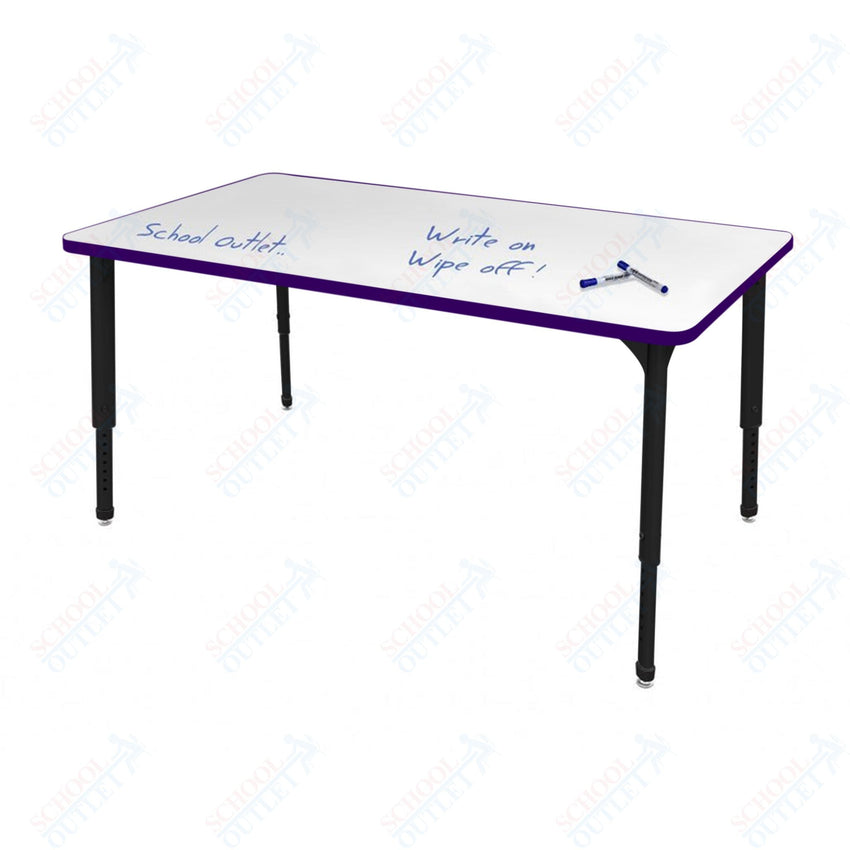 Marco Apex Series Rectangle School Activity Table w/ Dry Erase Top 30" x 72" Adj Height 21" - 30" (38 - 2238 - DA) - SchoolOutlet
