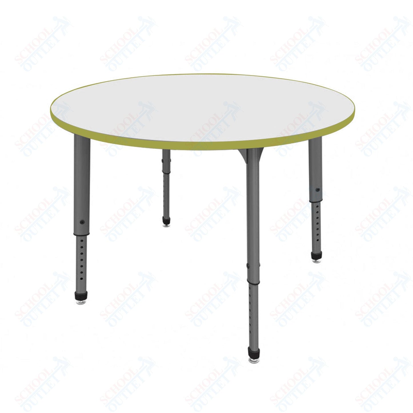 Marco Apex Series 42" Round School Activity Table w/ Dry Erase Top Adj Height 21" - 30" (38 - 2245 - DA) - SchoolOutlet