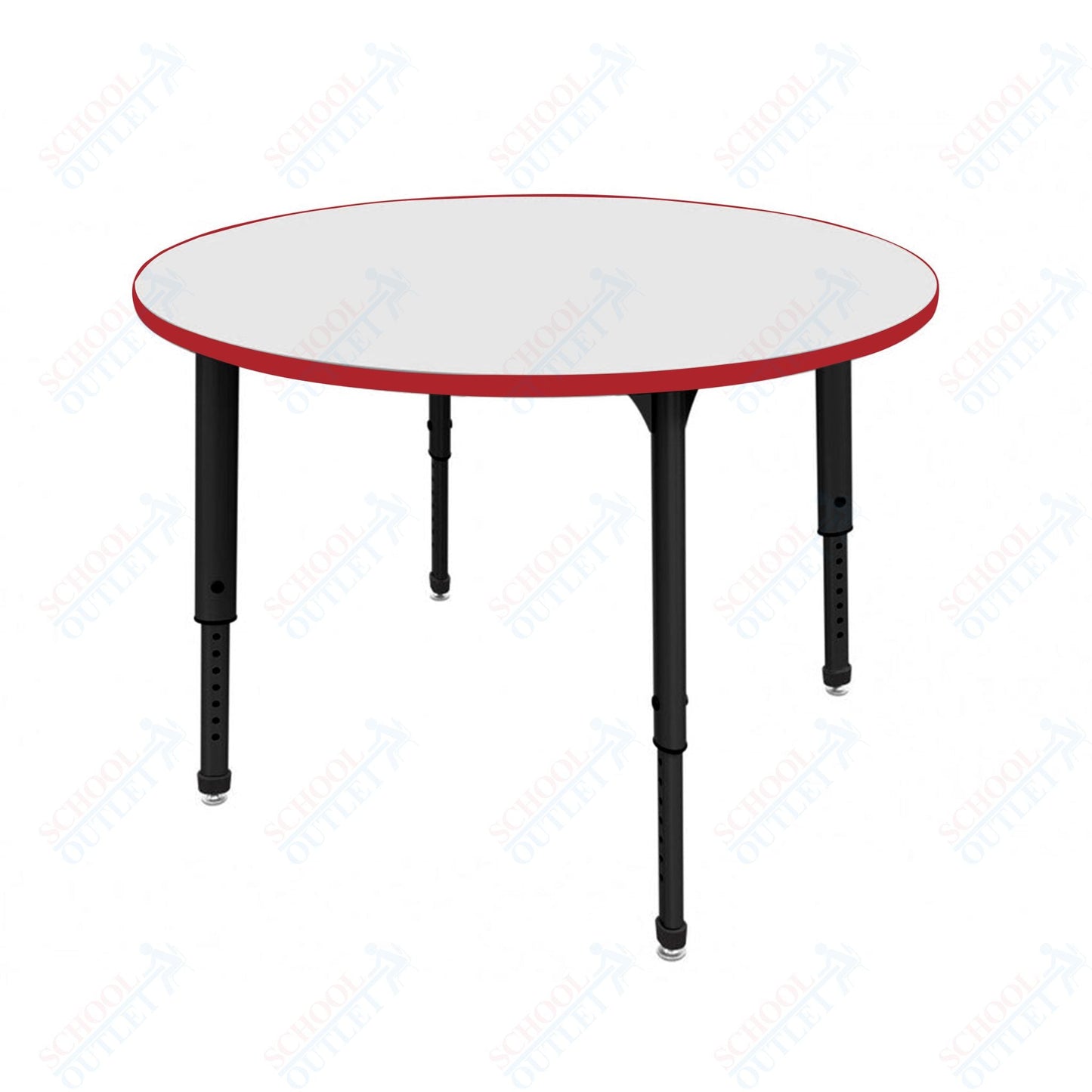 Marco Apex Series 42" Round School Activity Table w/ Dry Erase Top Adj Height 21" - 30" (38 - 2245 - DA) - SchoolOutlet