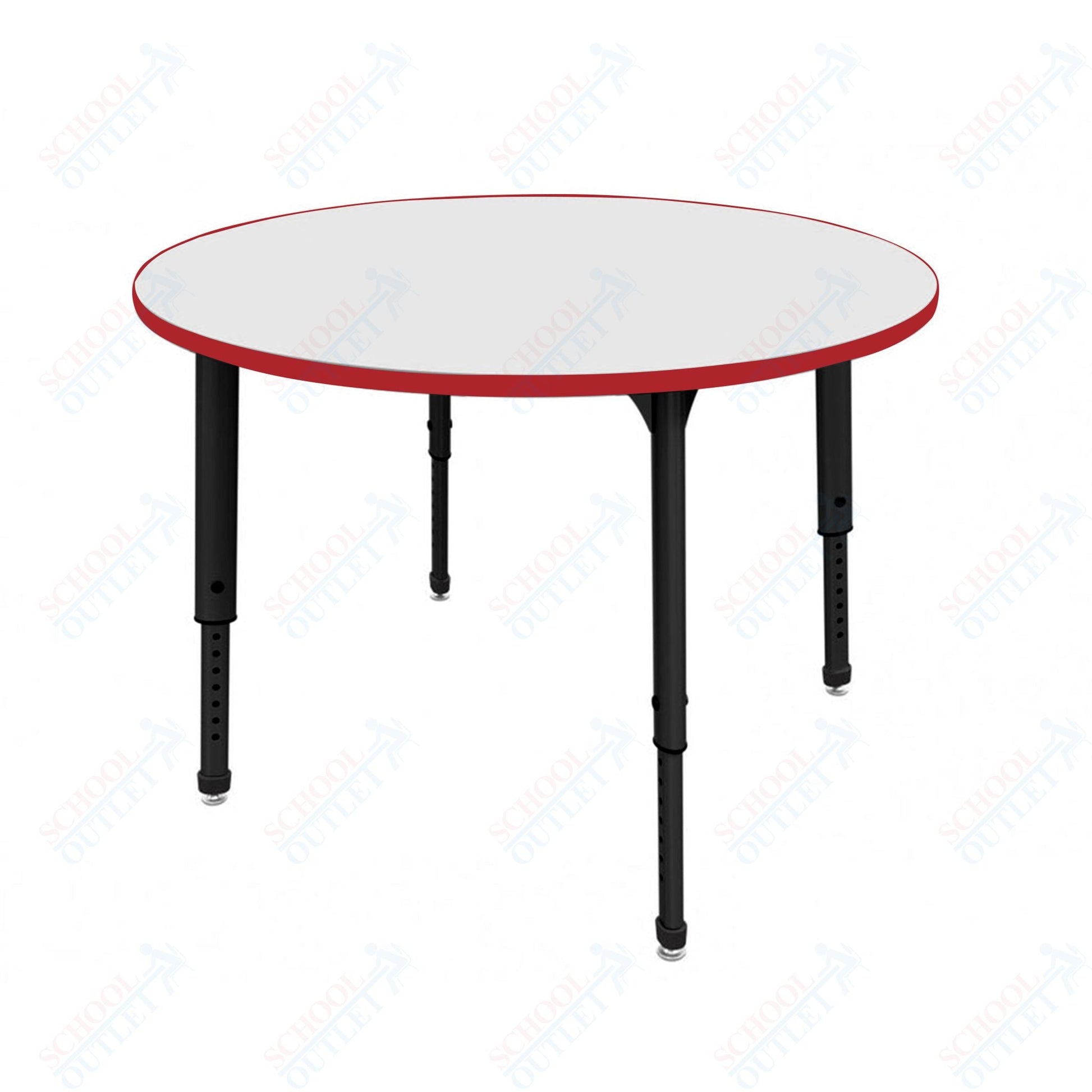 Marco Apex Series 42" Round School Activity Table w/ Dry Erase Top Adj Height 21" - 30" (38 - 2245 - DA) - SchoolOutlet