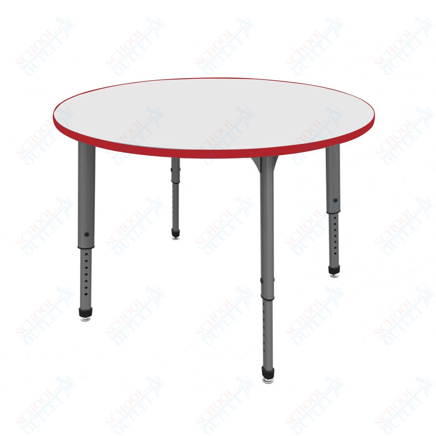Marco Apex Series 42" Round School Activity Table w/ Dry Erase Top Adj Height 21" - 30" (38 - 2245 - DA) - SchoolOutlet