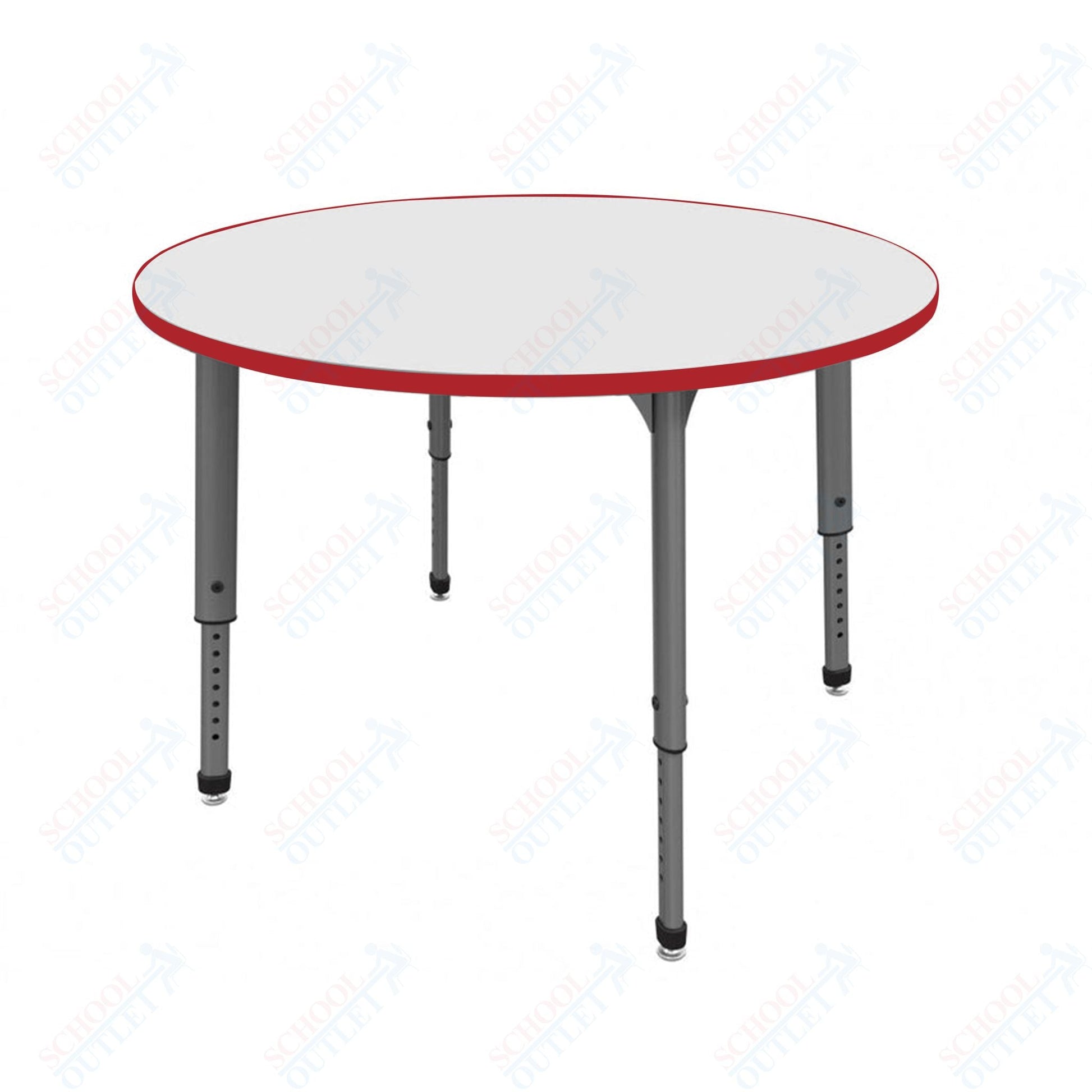 Marco Apex Series 42" Round School Activity Table w/ Dry Erase Top Adj Height 21" - 30" (38 - 2245 - DA) - SchoolOutlet