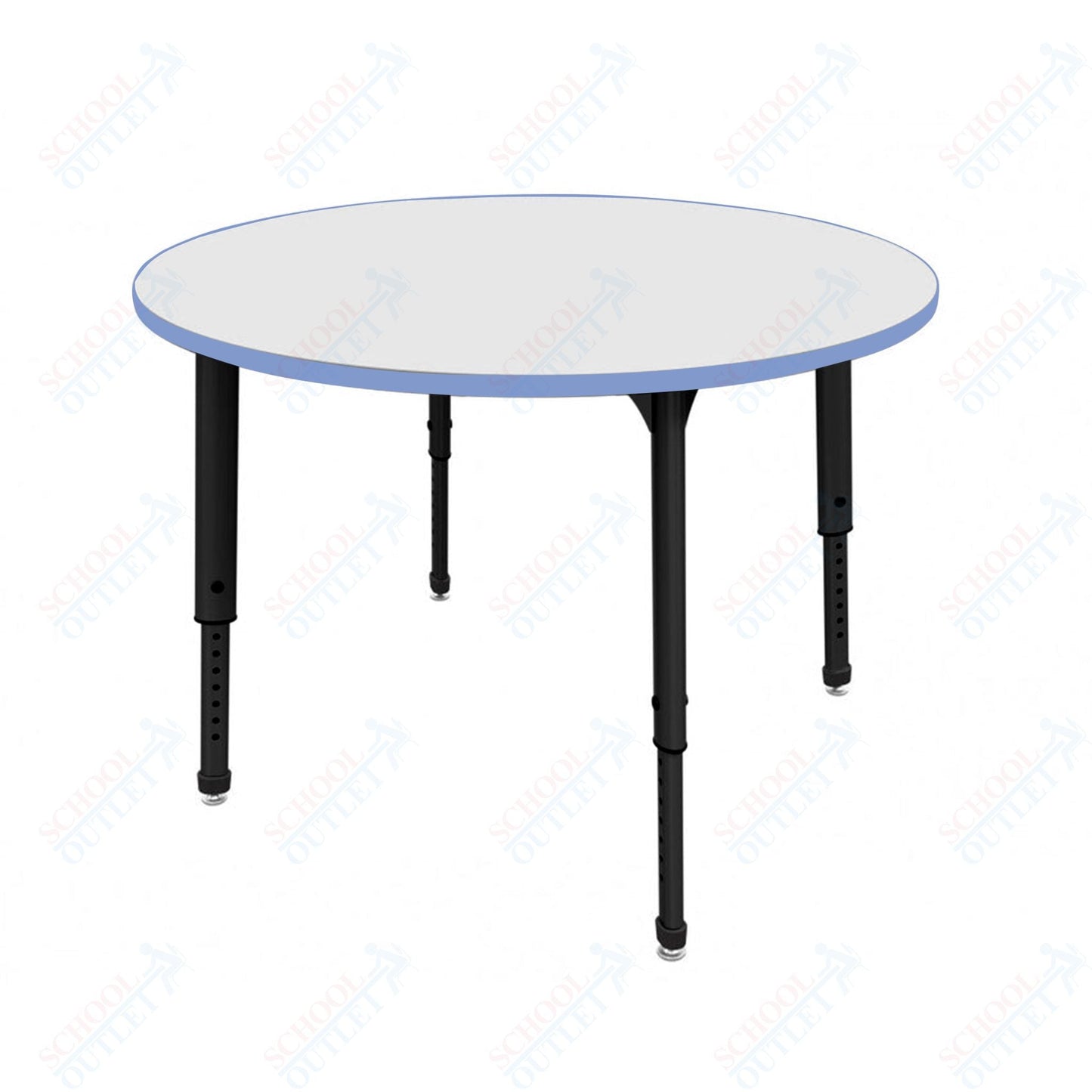 Marco Apex Series 42" Round School Activity Table w/ Dry Erase Top Adj Height 21" - 30" (38 - 2245 - DA) - SchoolOutlet