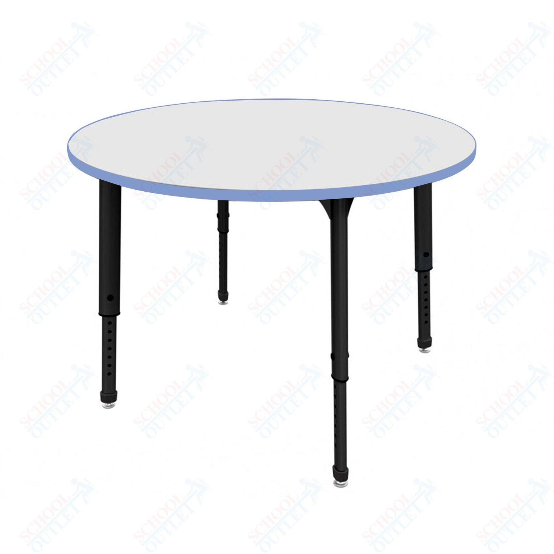 Marco Apex Series 42" Round School Activity Table w/ Dry Erase Top Adj Height 21" - 30" (38 - 2245 - DA) - SchoolOutlet