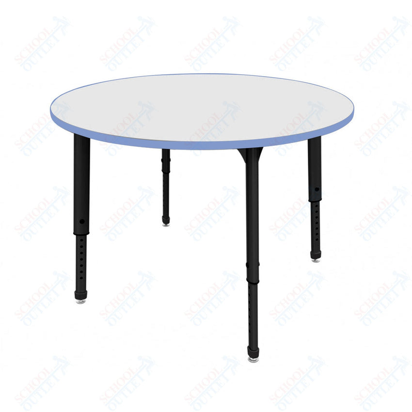 Marco Apex Series 42" Round School Activity Table w/ Dry Erase Top Adj Height 21" - 30" (38 - 2245 - DA) - SchoolOutlet