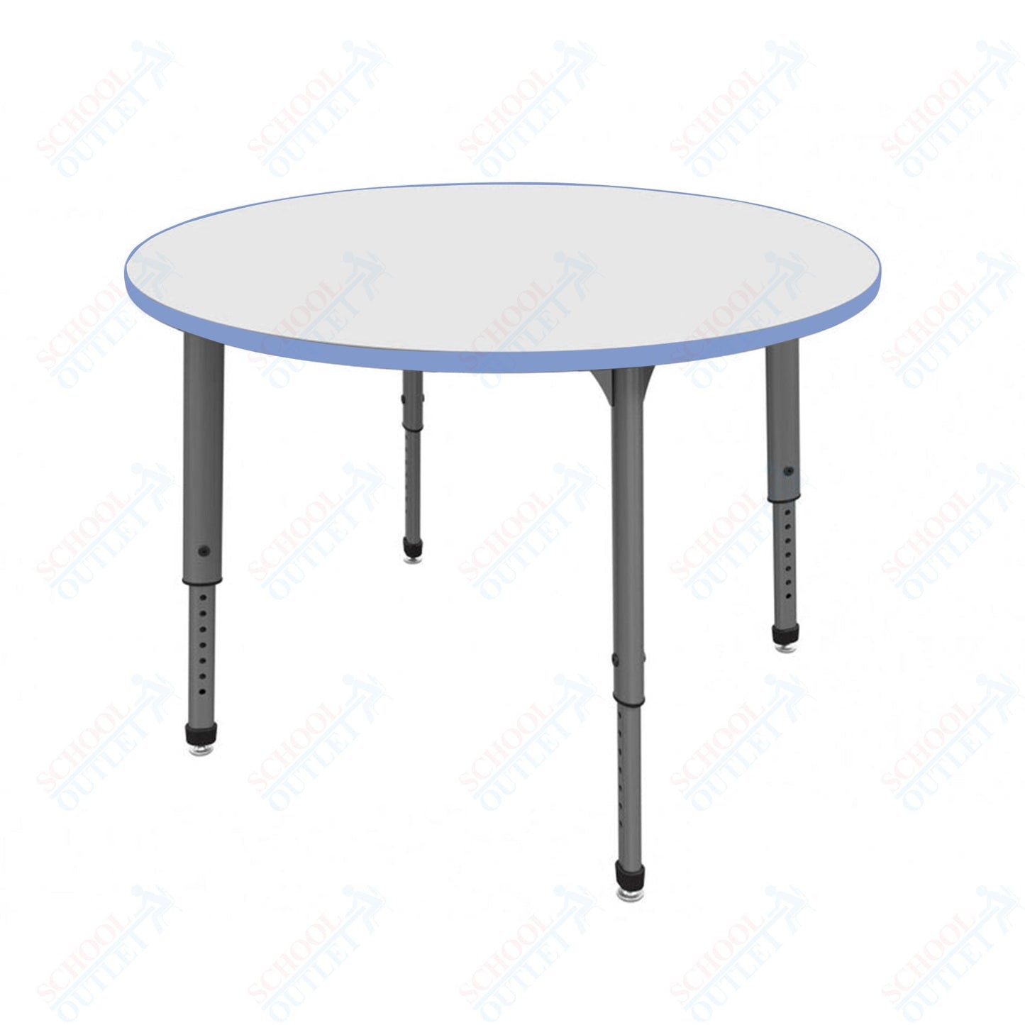 Marco Apex Series 42" Round School Activity Table w/ Dry Erase Top Adj Height 21" - 30" (38 - 2245 - DA) - SchoolOutlet