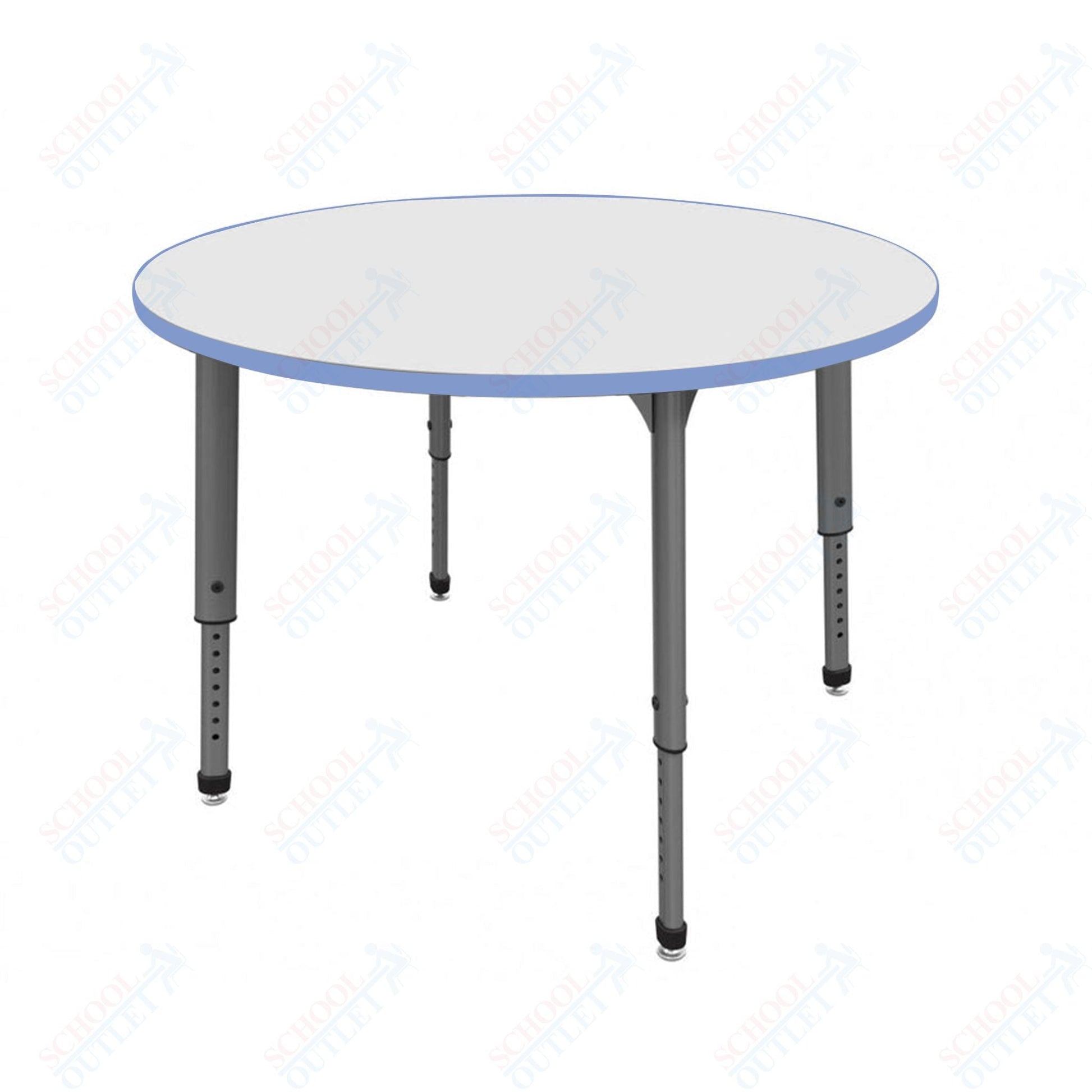 Marco Apex Series 42" Round School Activity Table w/ Dry Erase Top Adj Height 21" - 30" (38 - 2245 - DA) - SchoolOutlet